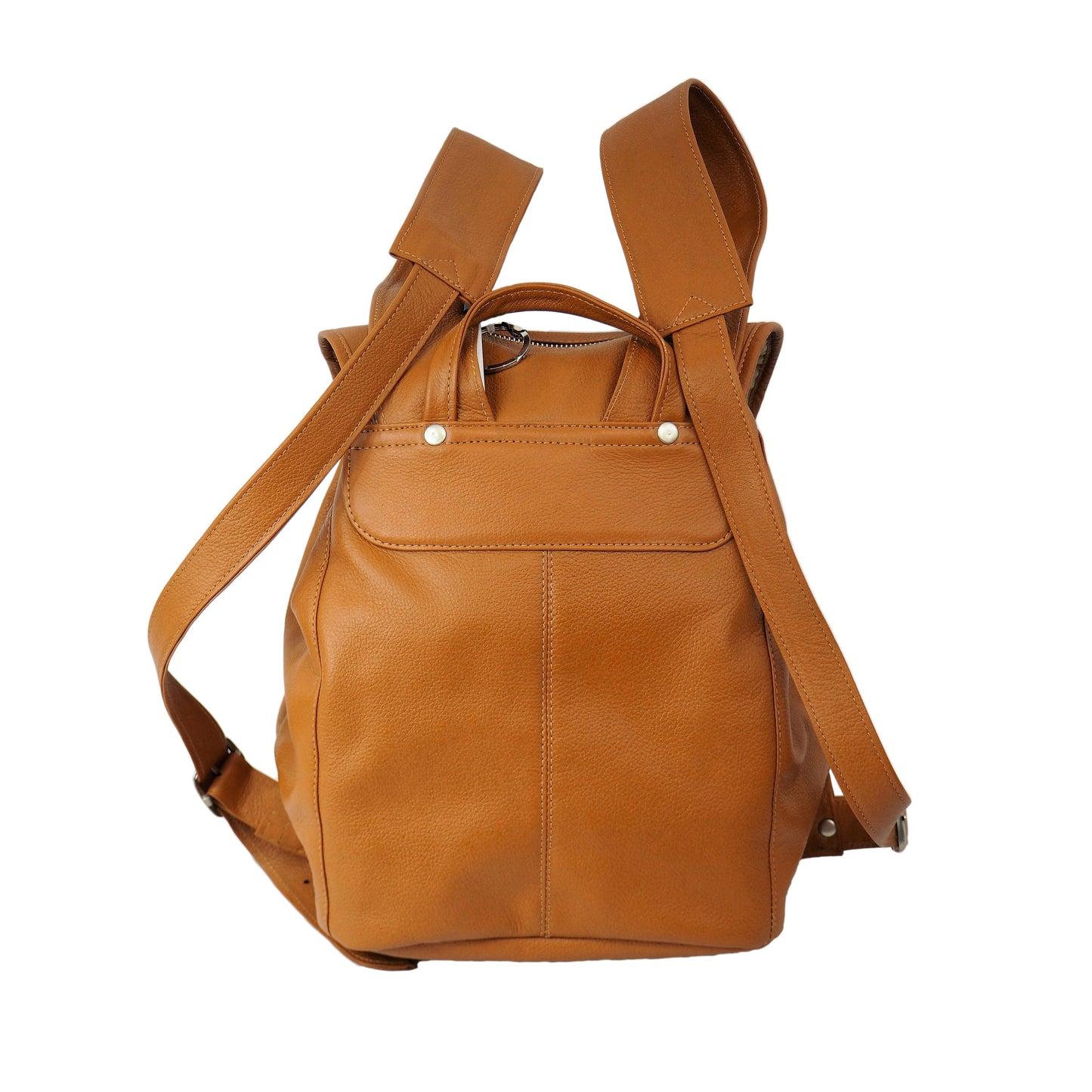 Leather Drawstring Backpack