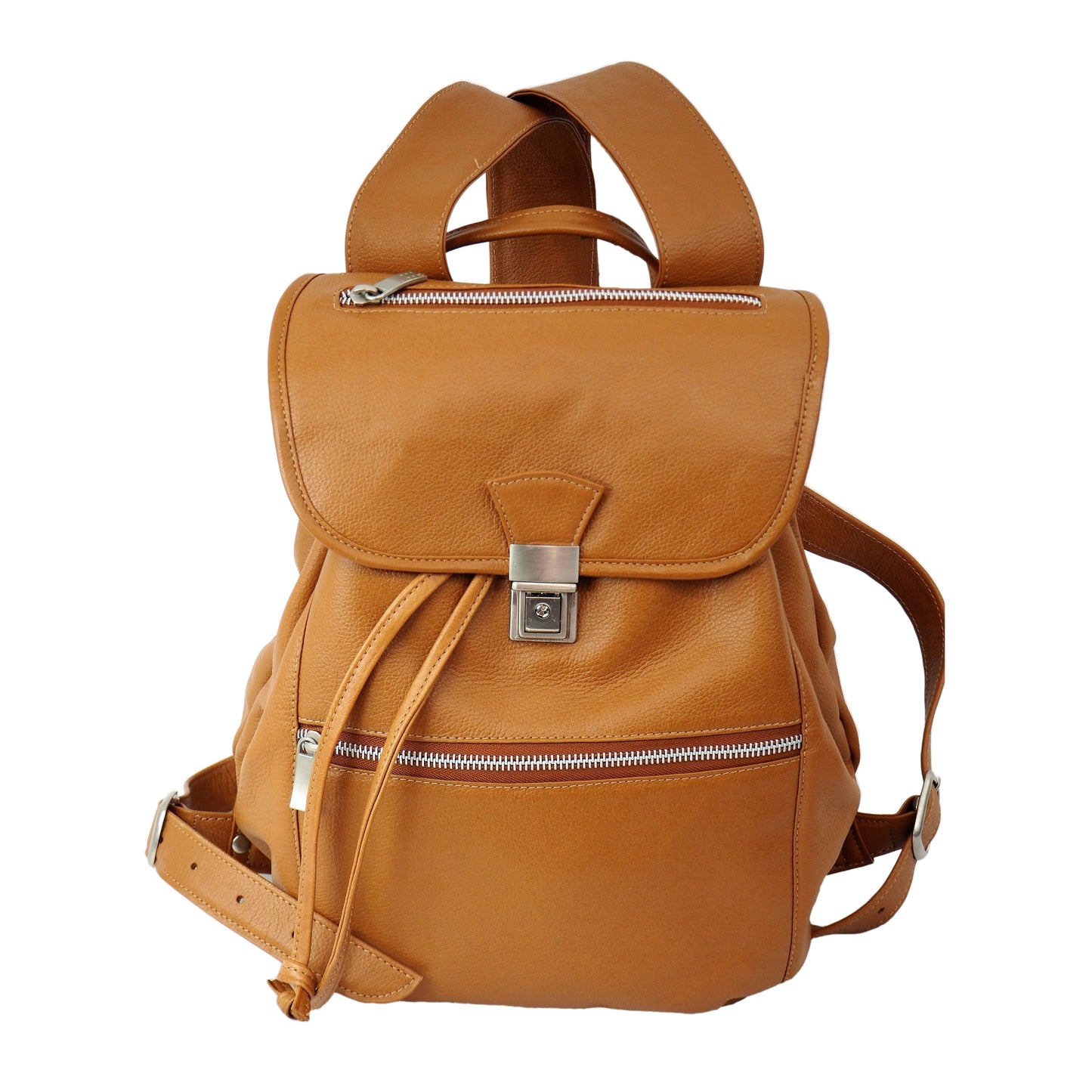 Leather Drawstring Backpack