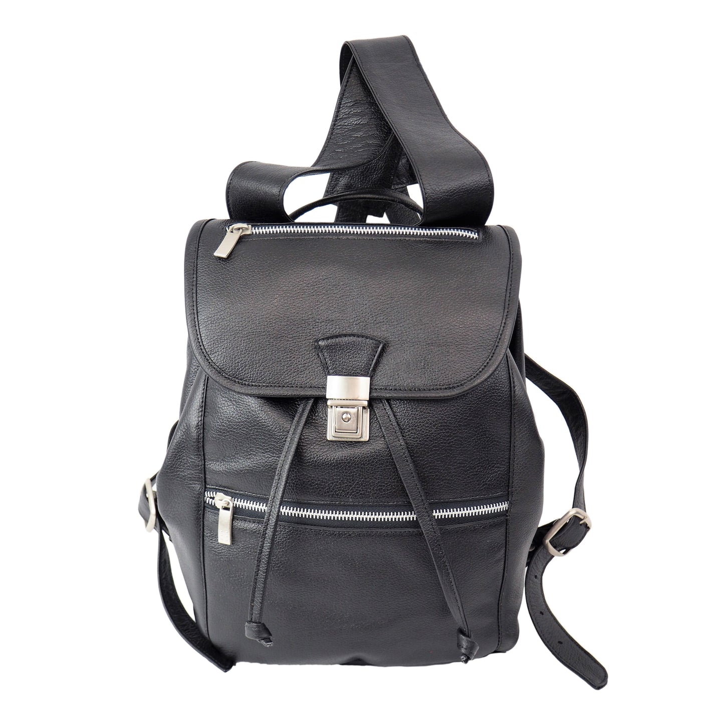 Leather Drawstring Backpack